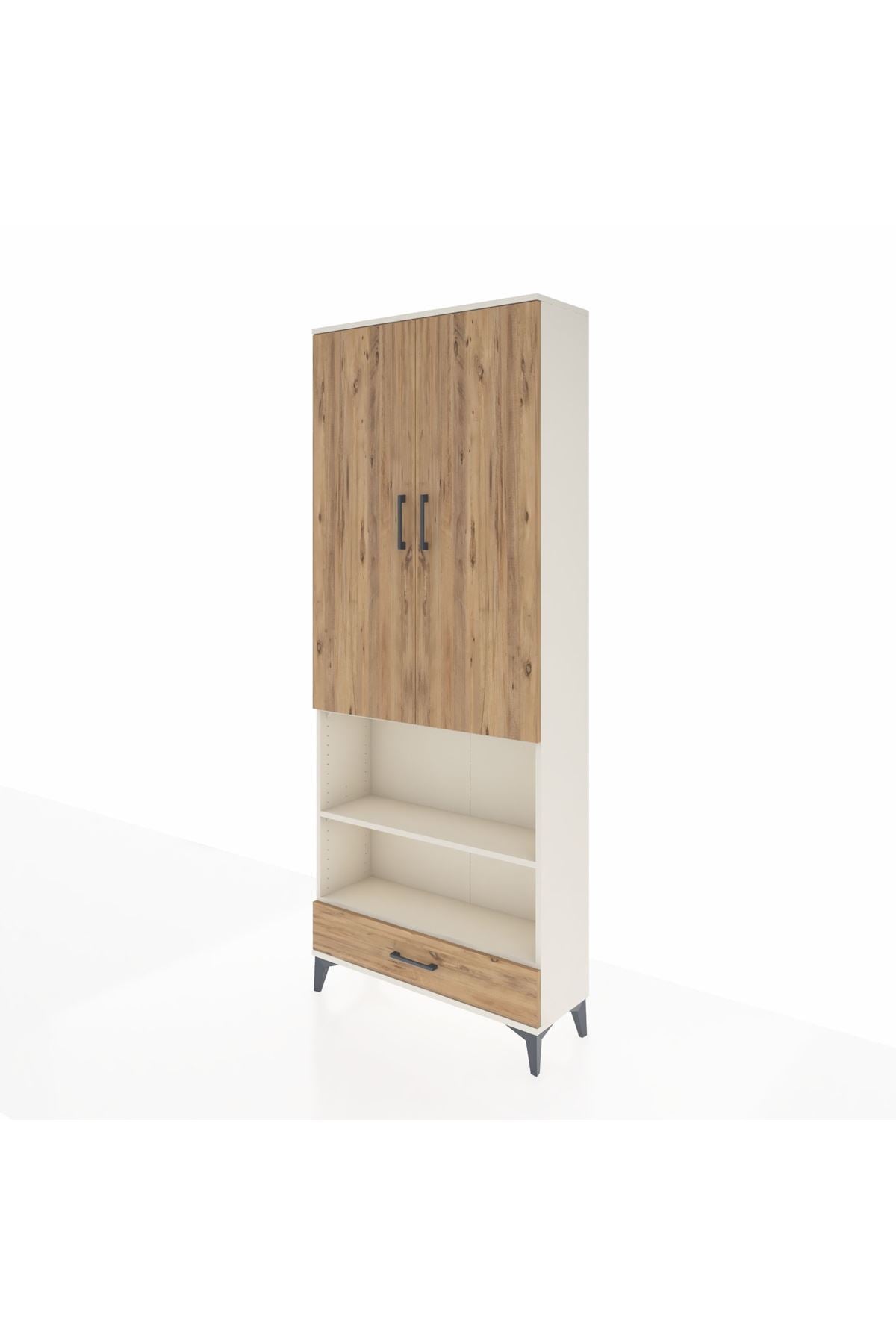 Arges Dolap 4 Raflı Tek Çekmeceli Tek Askılı 88x30x221 - S30M112V3A