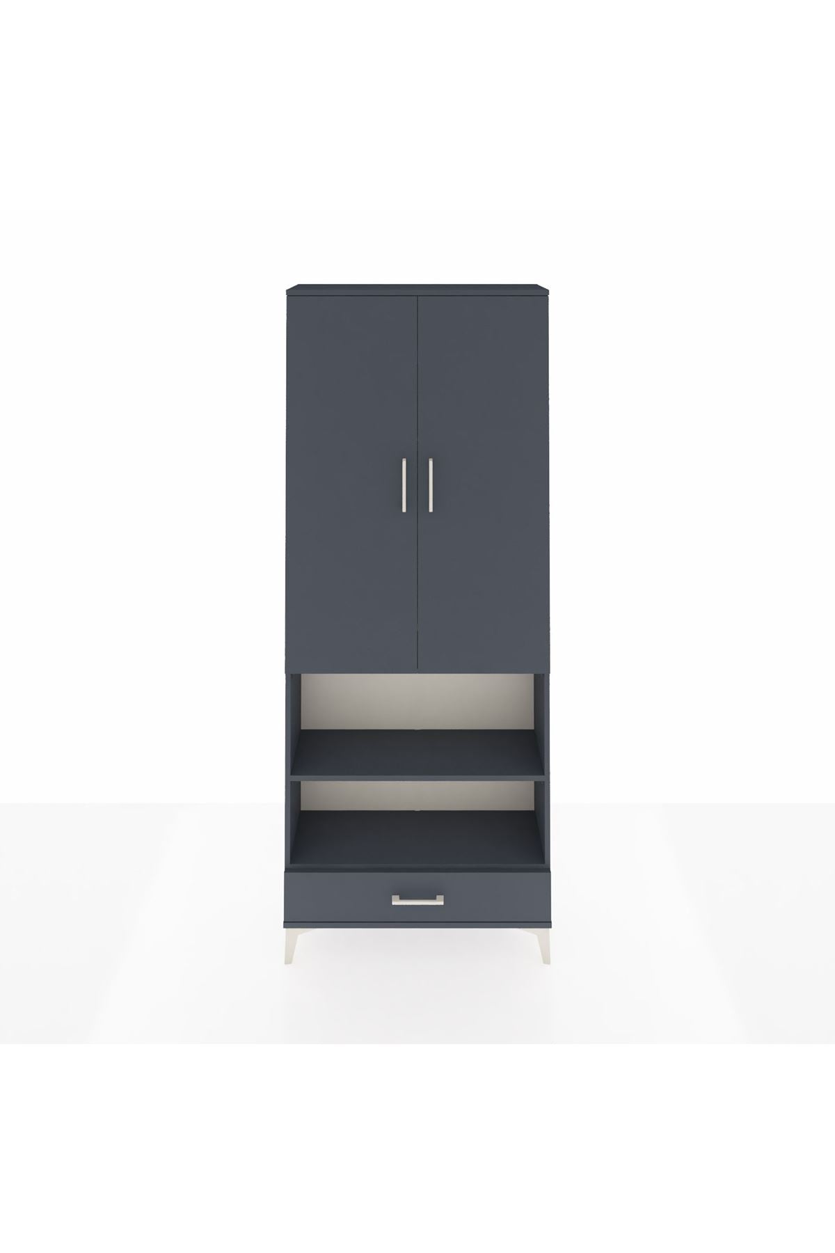 Arges Dolap 4 Raflı Tek Çekmeceli Tek Askılı 88x30x221 - S30M112V5A