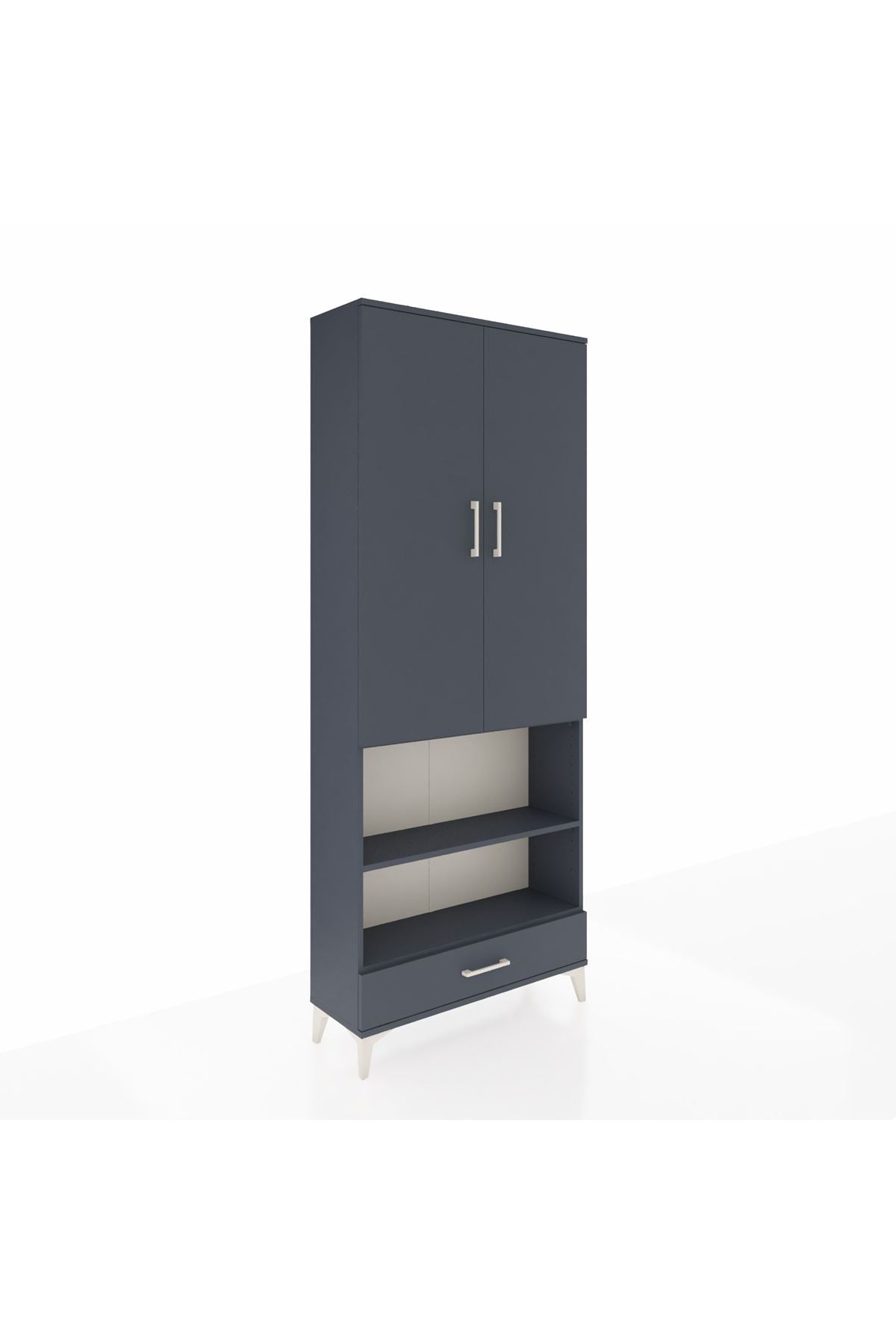 Arges Dolap 4 Raflı Tek Çekmeceli Tek Askılı 88x30x221 - S30M112V5A