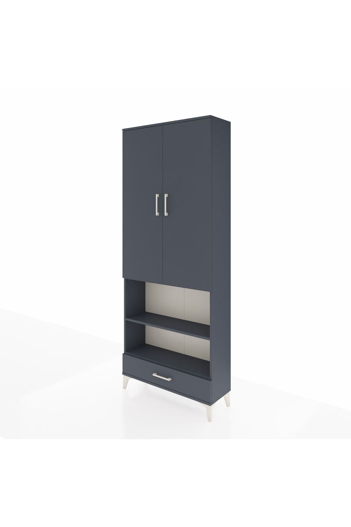 Arges Dolap 4 Raflı Tek Çekmeceli Tek Askılı 88x30x221 - S30M112V5A
