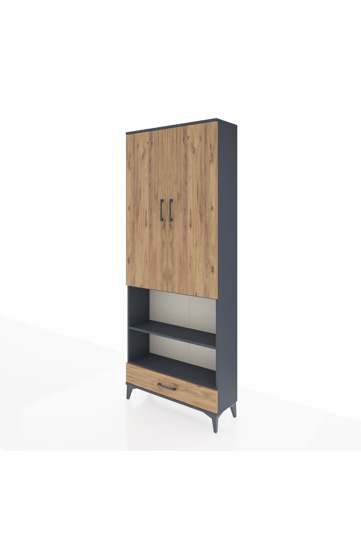 Arges Dolap 4 Raflı Tek Çekmeceli Tek Askılı 88x30x221 - S30M112V6A