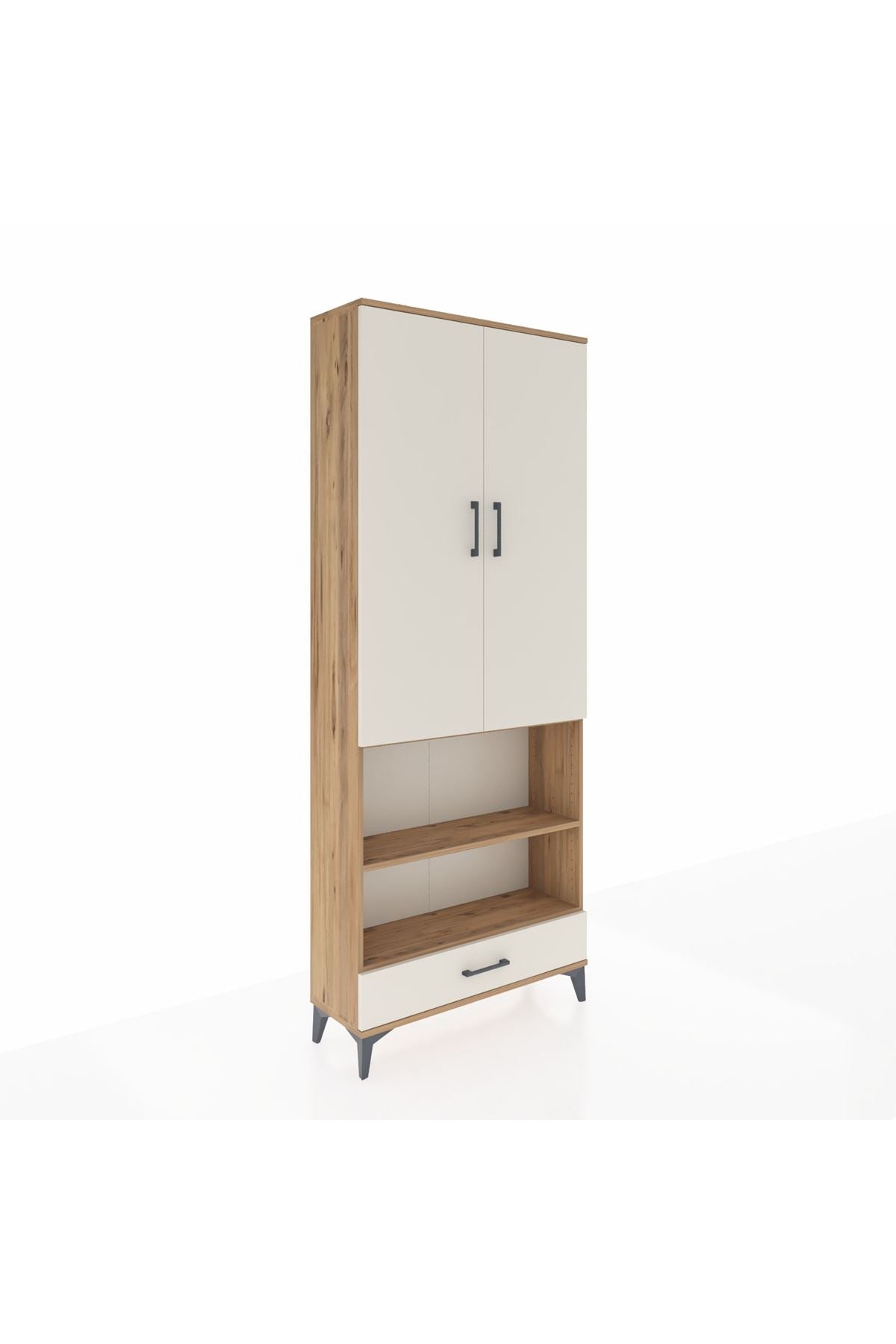 Arges Dolap 4 Raflı Tek Çekmeceli Tek Askılı 88x30x221 - S30M112V7A
