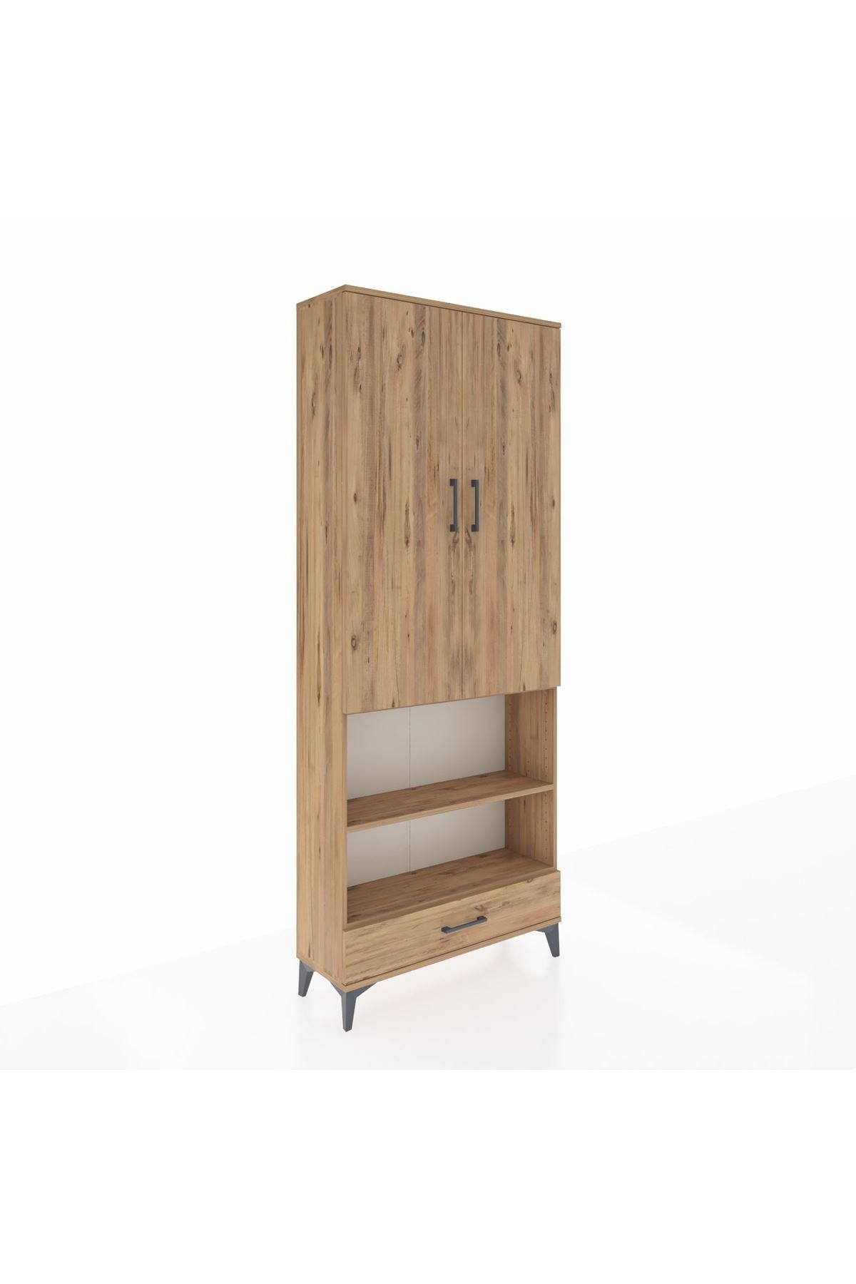 Arges Dolap 4 Raflı Tek Çekmeceli Tek Askılı 88x30x221 - S30M112V9A