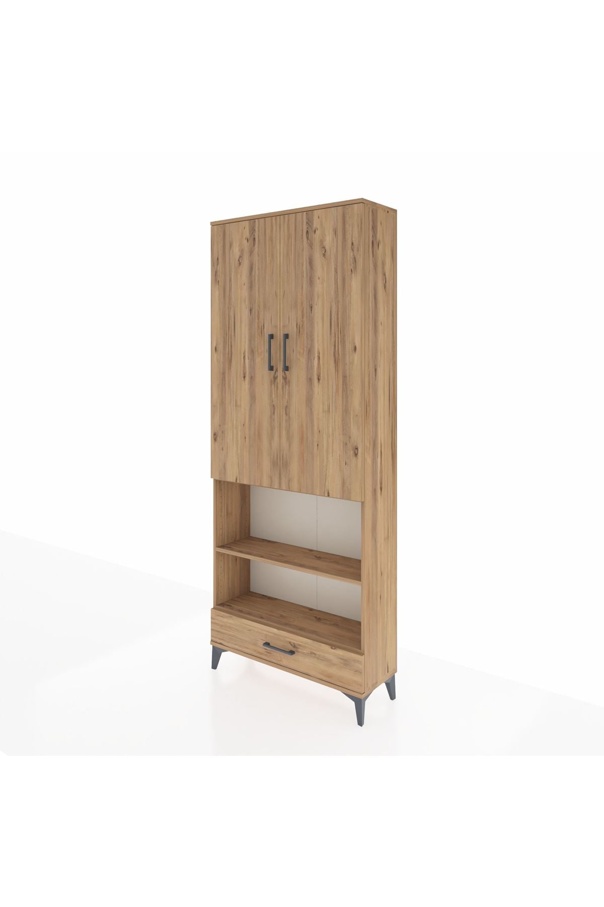 Arges Dolap 4 Raflı Tek Çekmeceli Tek Askılı 88x30x221 - S30M112V9A