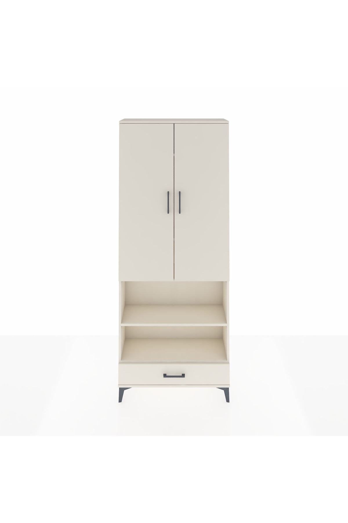 Arges Dolap 5 Raflı Tek Çekmeceli 2 Kapaklı 88x30x221 - S30M113V1A