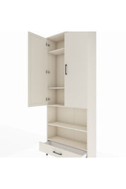 Arges Dolap 5 Raflı Tek Çekmeceli 2 Kapaklı 88x30x221 - S30M113V1A