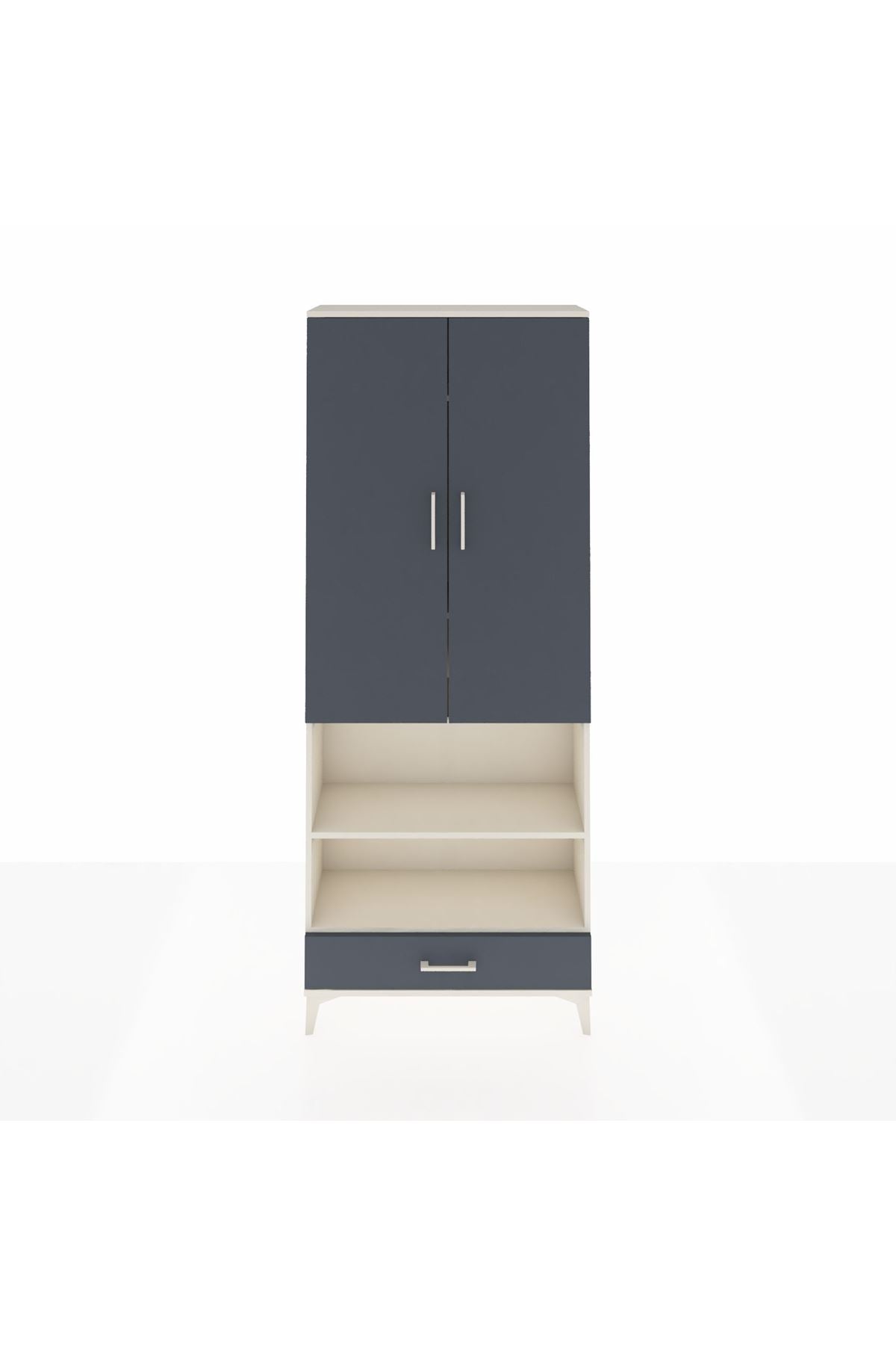 Arges Dolap 5 Raflı Tek Çekmeceli 2 Kapaklı 88x30x221 - S30M113V2A