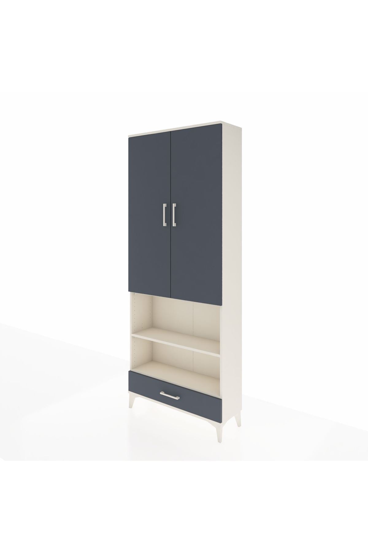 Arges Dolap 5 Raflı Tek Çekmeceli 2 Kapaklı 88x30x221 - S30M113V2A