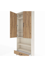 Arges Dolap 5 Raflı Tek Çekmeceli 2 Kapaklı 88x30x221 - S30M113V3A