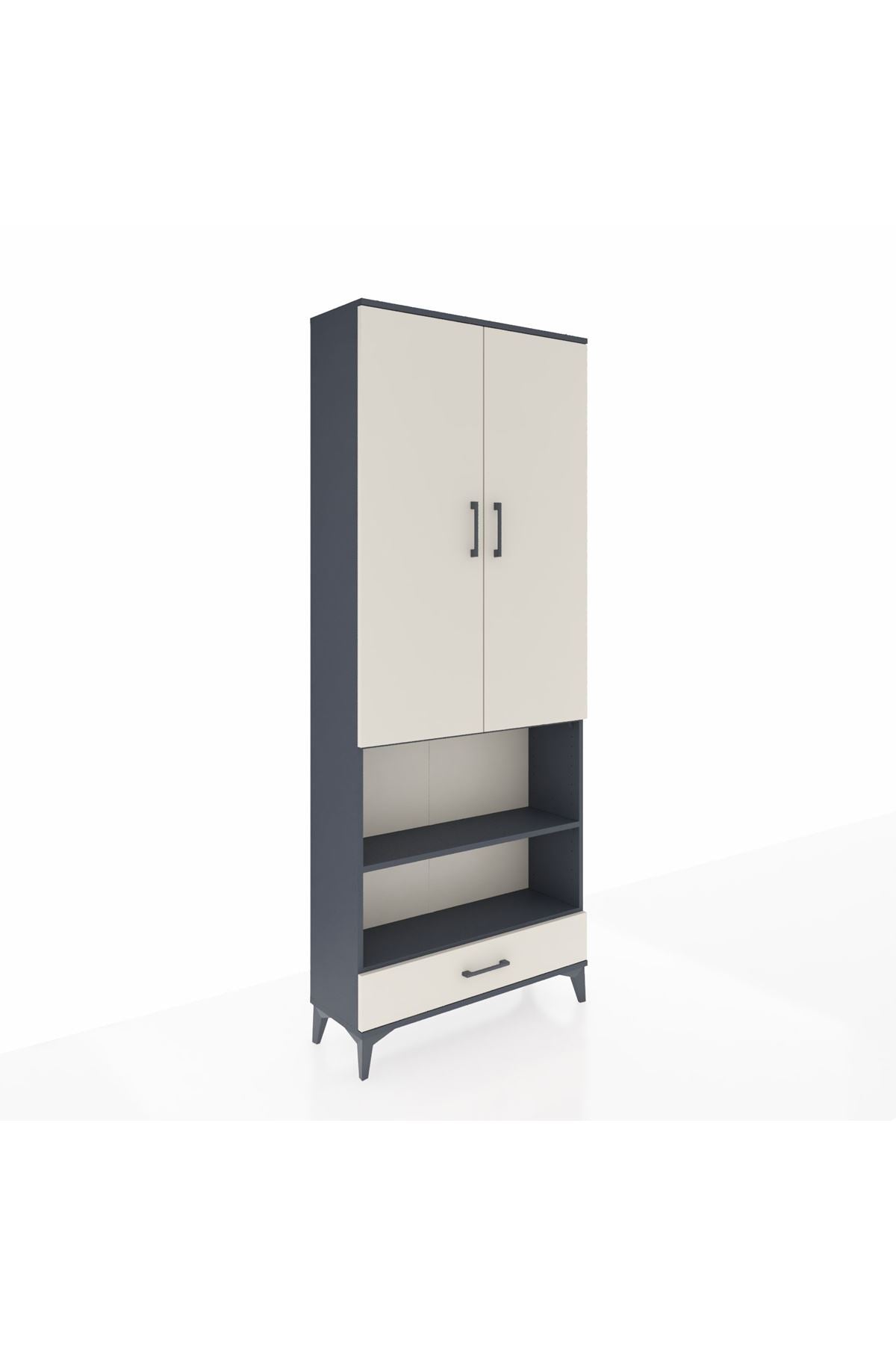 Arges Dolap 5 Raflı Tek Çekmeceli 2 Kapaklı 88x30x221 - S30M113V4A