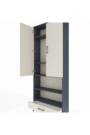 Arges Dolap 5 Raflı Tek Çekmeceli 2 Kapaklı 88x30x221 - S30M113V4A