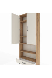Arges Dolap 5 Raflı Tek Çekmeceli 2 Kapaklı 88x30x221 - S30M113V7A
