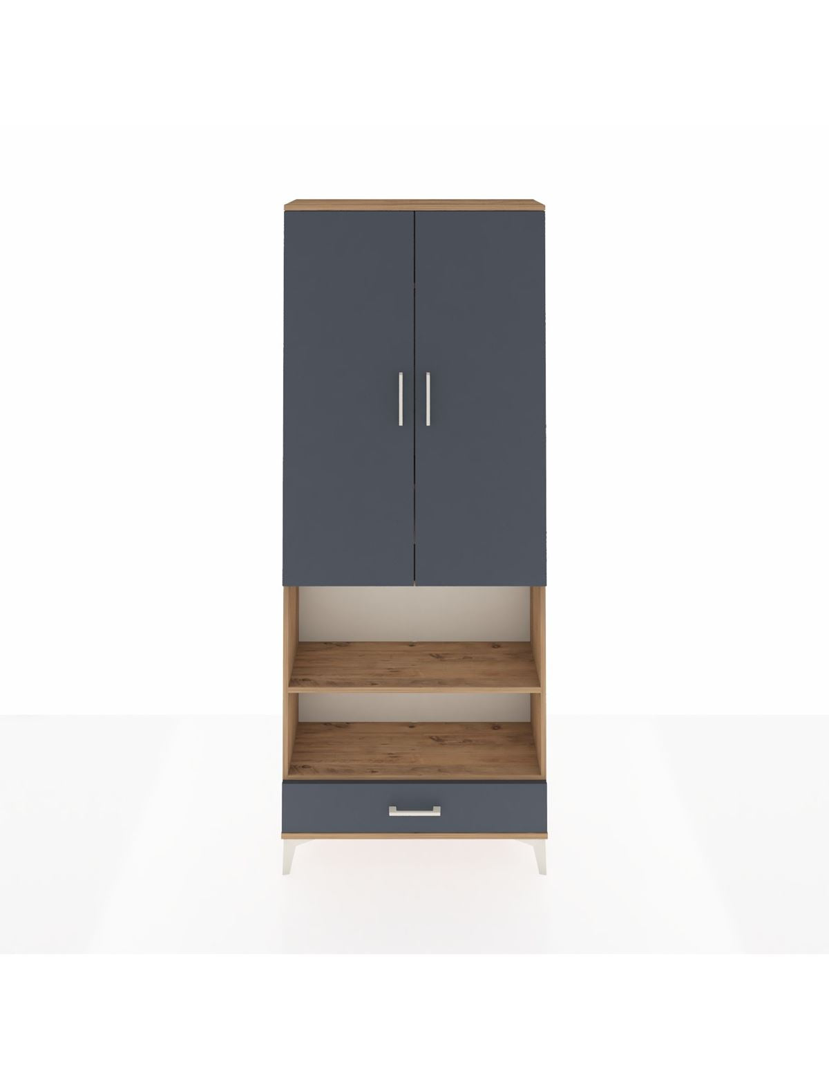 Arges Dolap 5 Raflı Tek Çekmeceli 2 Kapaklı 88x30x221 - S30M113V8A