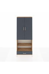 Arges Dolap 5 Raflı Tek Çekmeceli 2 Kapaklı 88x30x221