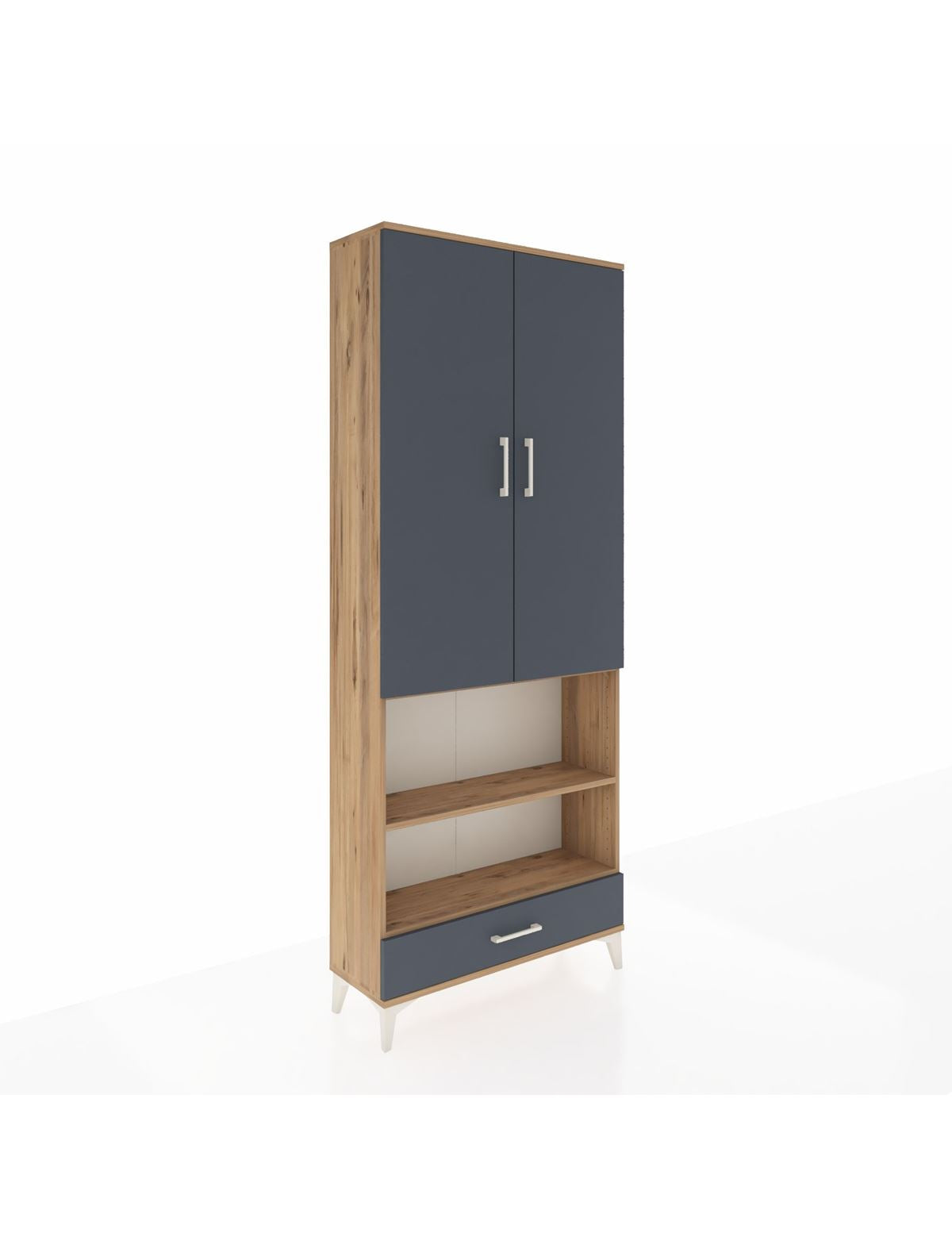 Arges Dolap 5 Raflı Tek Çekmeceli 2 Kapaklı 88x30x221 - S30M113V8A