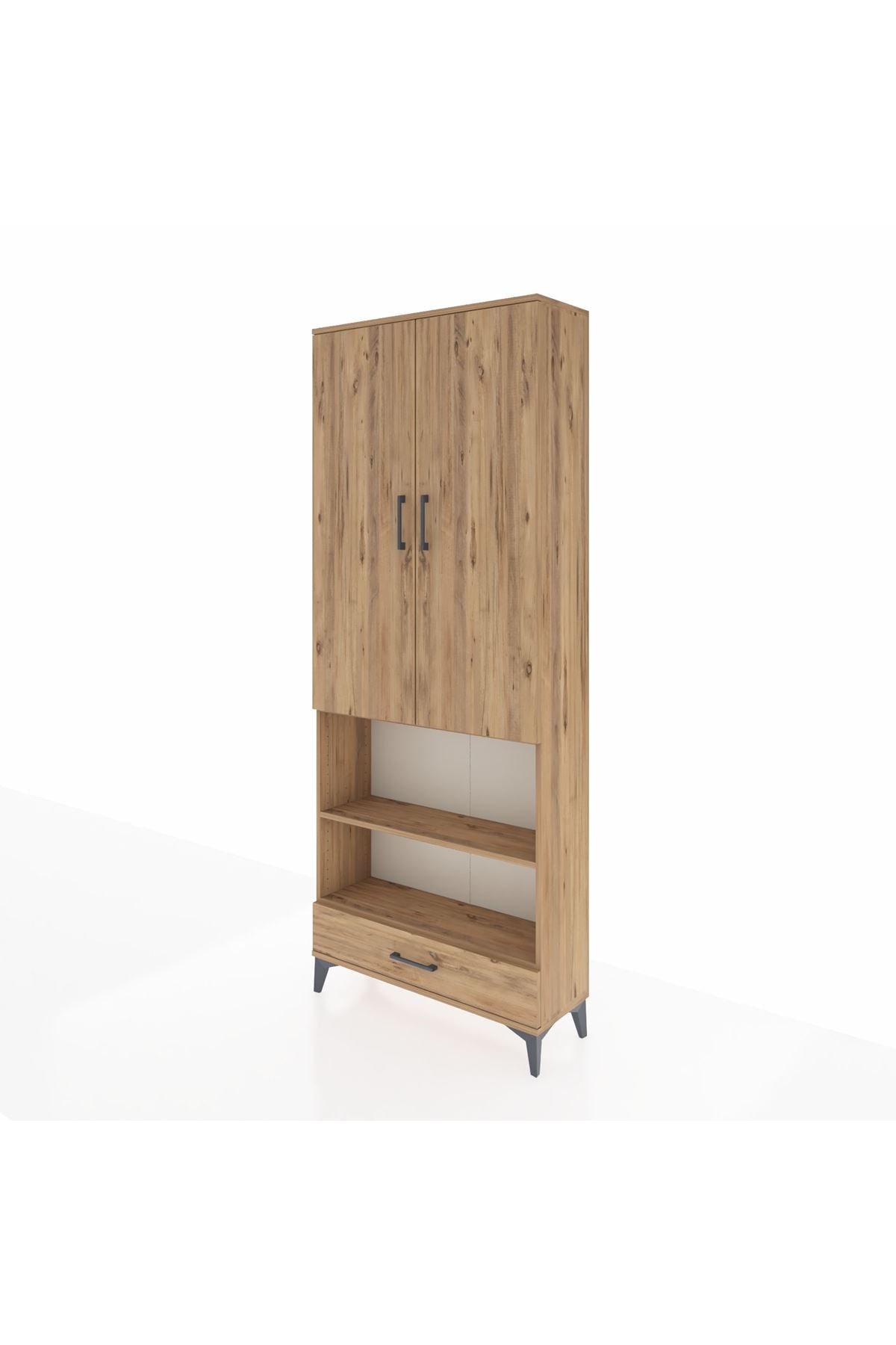 Arges Dolap 5 Raflı Tek Çekmeceli 2 Kapaklı 88x30x221 - S30M113V9A