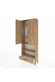 Arges Dolap 5 Raflı Tek Çekmeceli 2 Kapaklı 88x30x221 - S30M113V9A