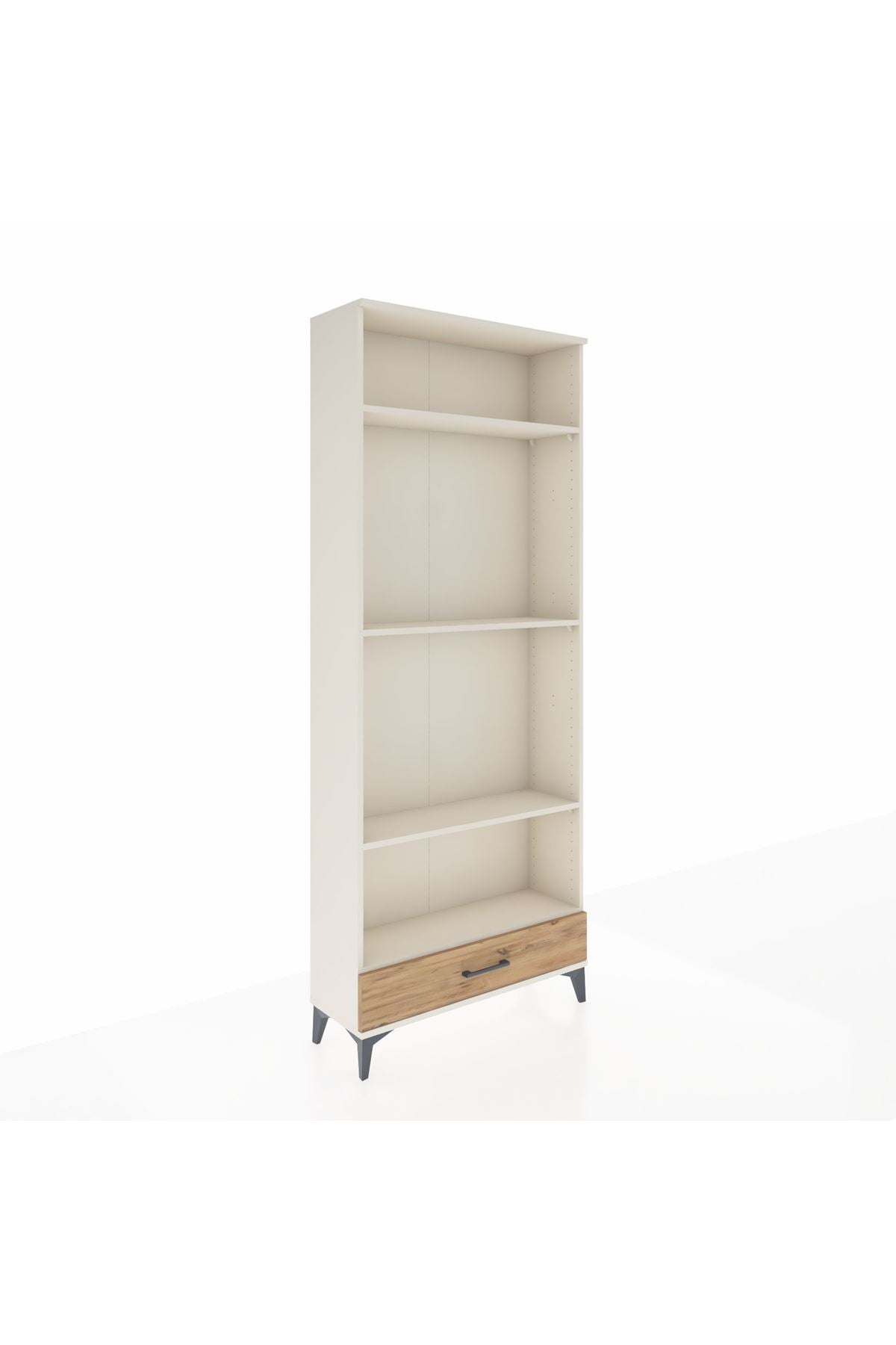 Arges Dolap 4 Raflı Tek Çekmeceli 88x30x221 - S30M114V3A