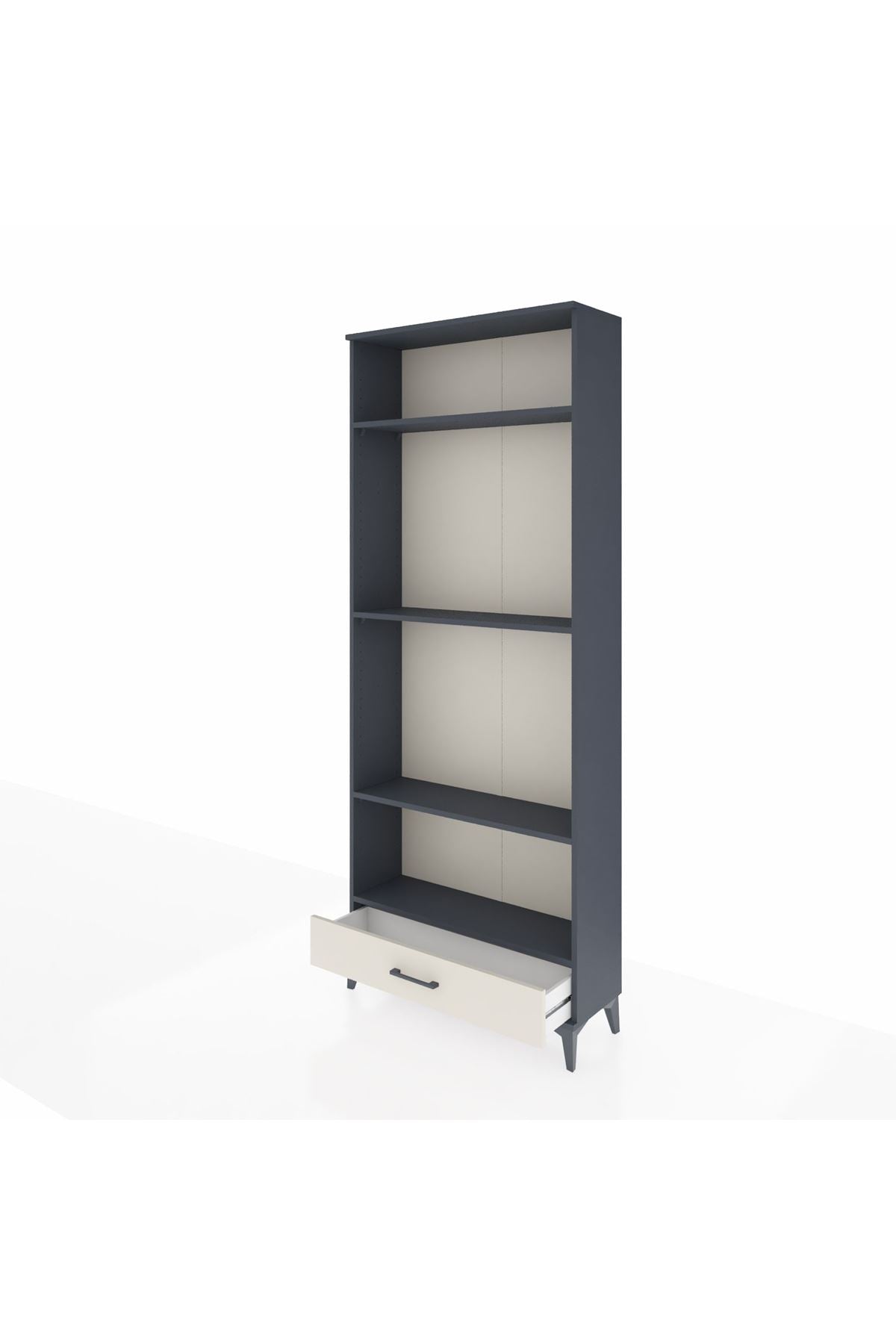 Arges Dolap 4 Raflı Tek Çekmeceli 88x30x221 - S30M114V4A