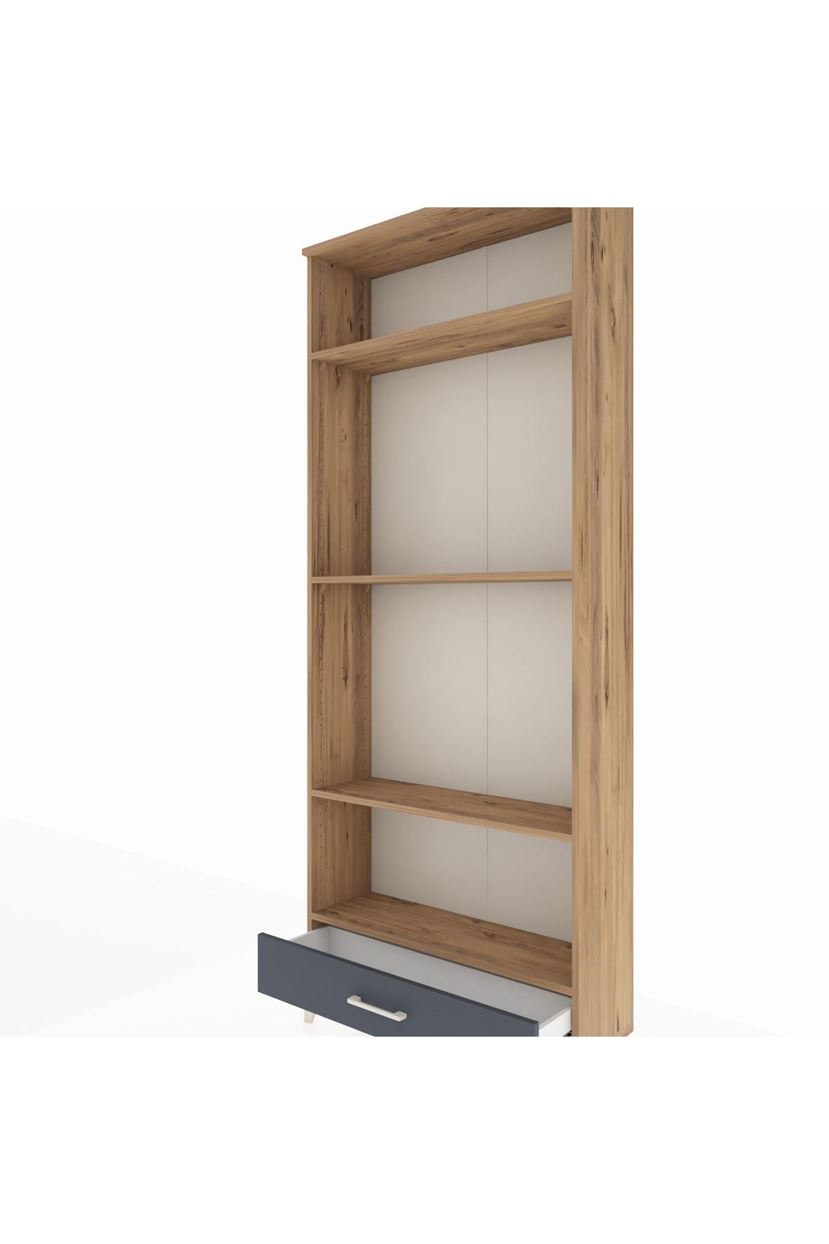 Arges Dolap 4 Raflı Tek Çekmeceli 88x30x221 - S30M114V8A