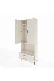 Arges Dolap 3 Raflı 2 Çekmeceli Tek Askılı 88x30x221 - S30M115V1A