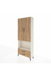 Arges Dolap 3 Raflı 2 Çekmeceli Tek Askılı 88x30x221 - S30M115V3A