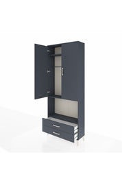 Arges Dolap 3 Raflı 2 Çekmeceli Tek Askılı 88x30x221 - S30M115V5A
