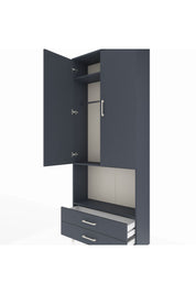 Arges Dolap 3 Raflı 2 Çekmeceli Tek Askılı 88x30x221 - S30M115V5A