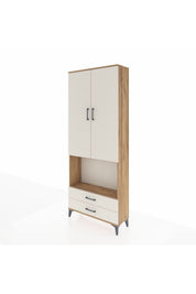 Arges Dolap 3 Raflı 2 Çekmeceli Tek Askılı 88x30x221 - S30M115V7A