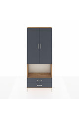 Arges Dolap 3 Raflı 2 Çekmeceli Tek Askılı 88x30x221