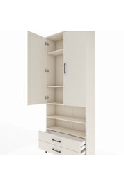 Arges Dolap 5 Raflı 2 Çekmeceli 2 Kapaklı 88x30x221 - S30M116V1A