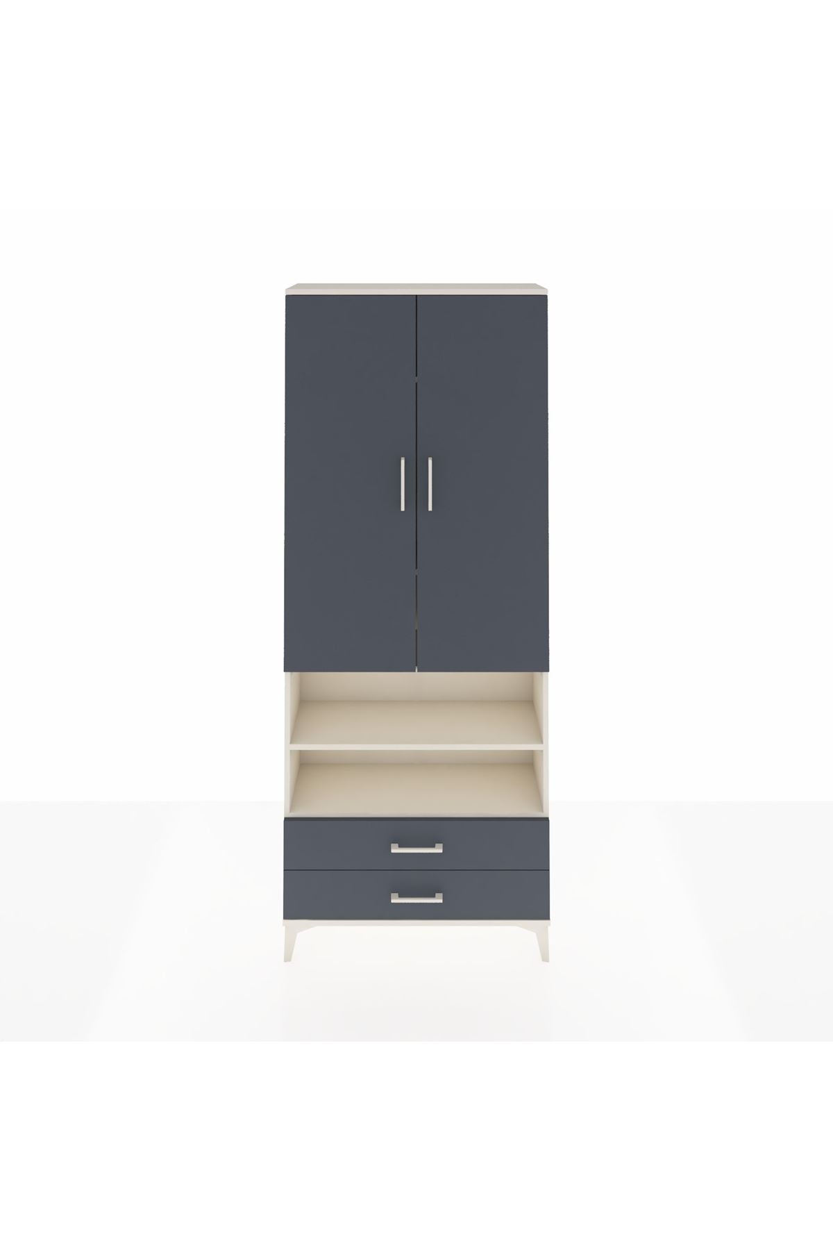 Arges Dolap 5 Raflı 2 Çekmeceli 2 Kapaklı 88x30x221 - S30M116V2A