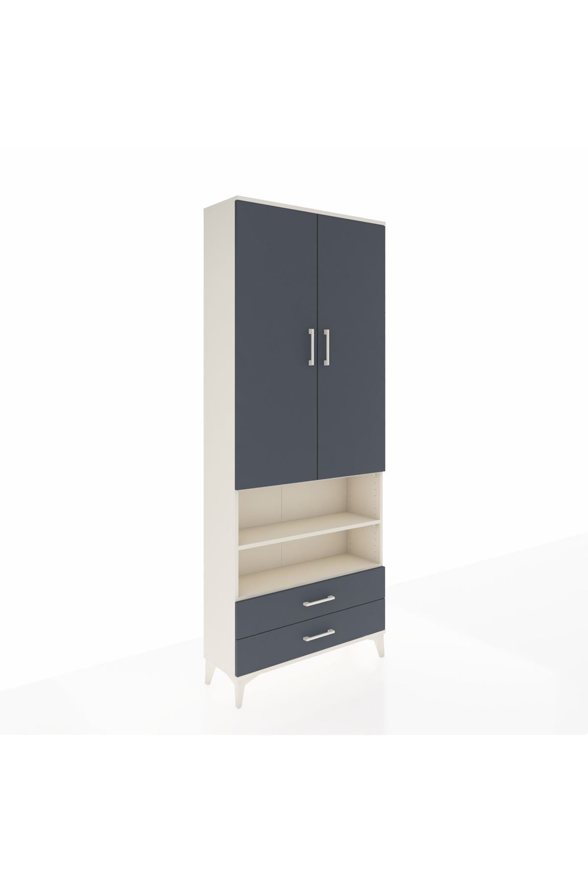 Arges Dolap 5 Raflı 2 Çekmeceli 2 Kapaklı 88x30x221 - S30M116V2A