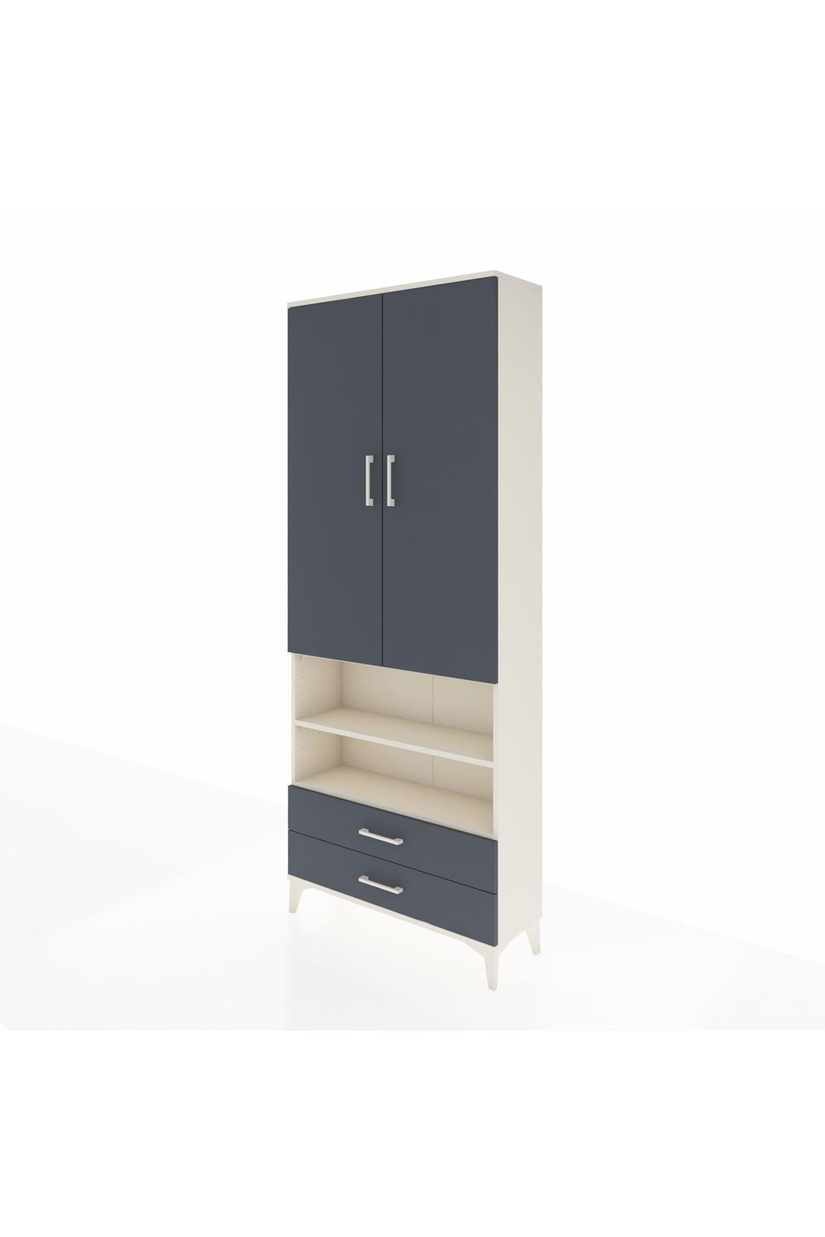 Arges Dolap 5 Raflı 2 Çekmeceli 2 Kapaklı 88x30x221 - S30M116V2A