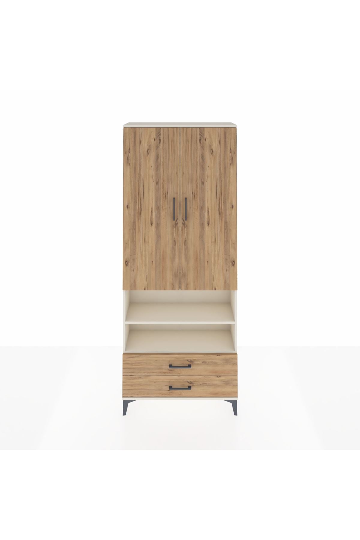 Arges Dolap 5 Raflı 2 Çekmeceli 2 Kapaklı 88x30x221 - S30M116V3A