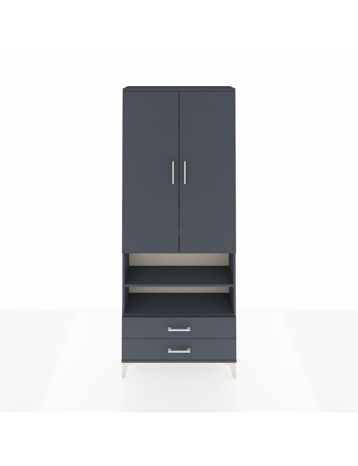Arges Dolap 5 Raflı 2 Çekmeceli 2 Kapaklı 88x30x221 - S30M116V5A