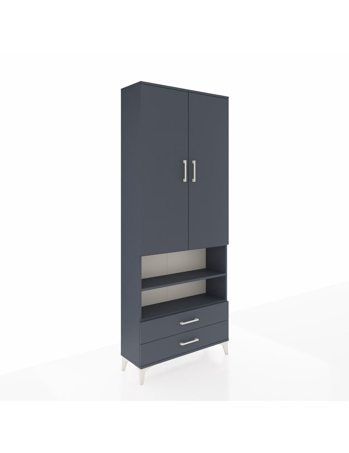 Arges Dolap 5 Raflı 2 Çekmeceli 2 Kapaklı 88x30x221 - S30M116V5A
