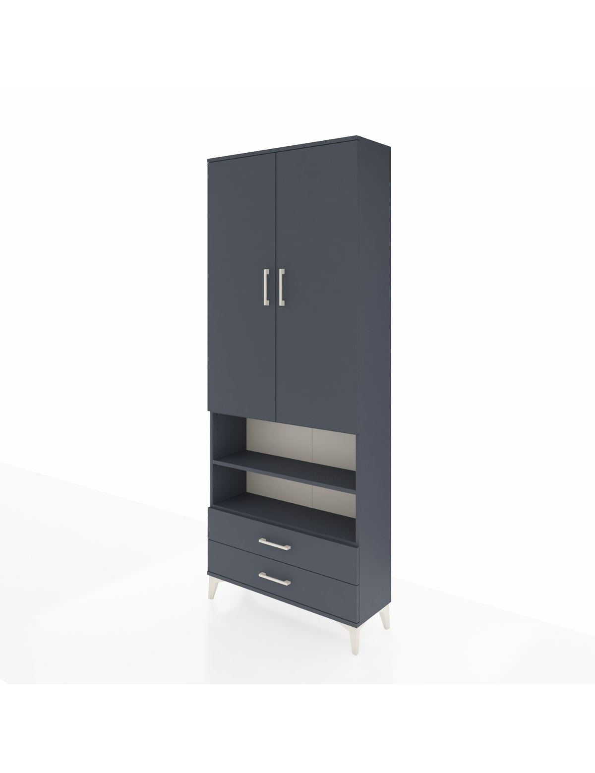 Arges Dolap 5 Raflı 2 Çekmeceli 2 Kapaklı 88x30x221 - S30M116V5A