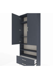 Arges Dolap 5 Raflı 2 Çekmeceli 2 Kapaklı 88x30x221 - S30M116V5A
