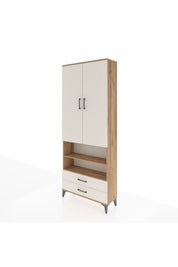 Arges Dolap 5 Raflı 2 Çekmeceli 2 Kapaklı 88x30x221 - S30M116V7A