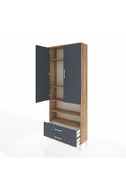 Arges Dolap 5 Raflı 2 Çekmeceli 2 Kapaklı 88x30x221 - S30M116V8A