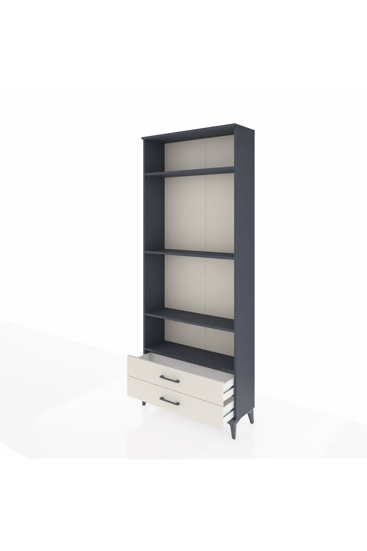 Arges Dolap 4 Raflı 2 Çekmeceli 88x30x221 - S30M117V4A