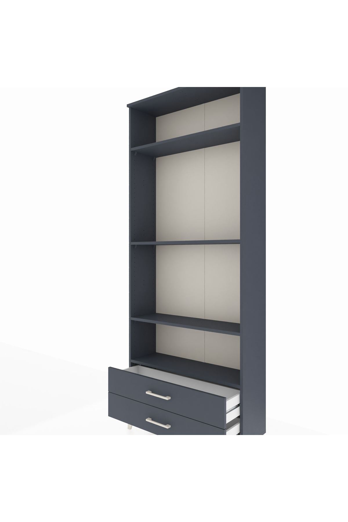 Arges Dolap 4 Raflı 2 Çekmeceli 88x30x221 - S30M117V5A