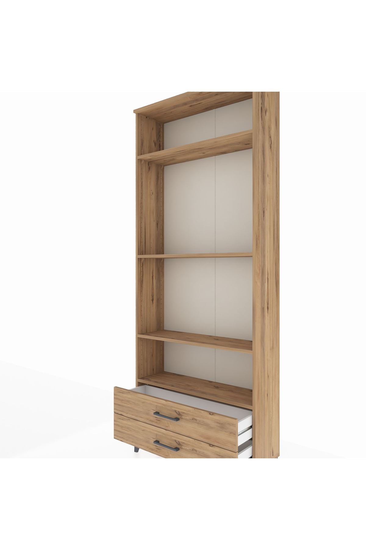 Arges Dolap 4 Raflı 2 Çekmeceli 88x30x221 - S30M117V9A