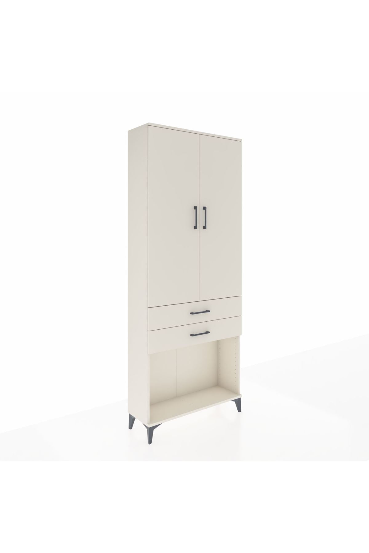 Arges Dolap 2 Raflı 2 Çekmeceli Tek Askılı 88x30x221 - S30M118V1A