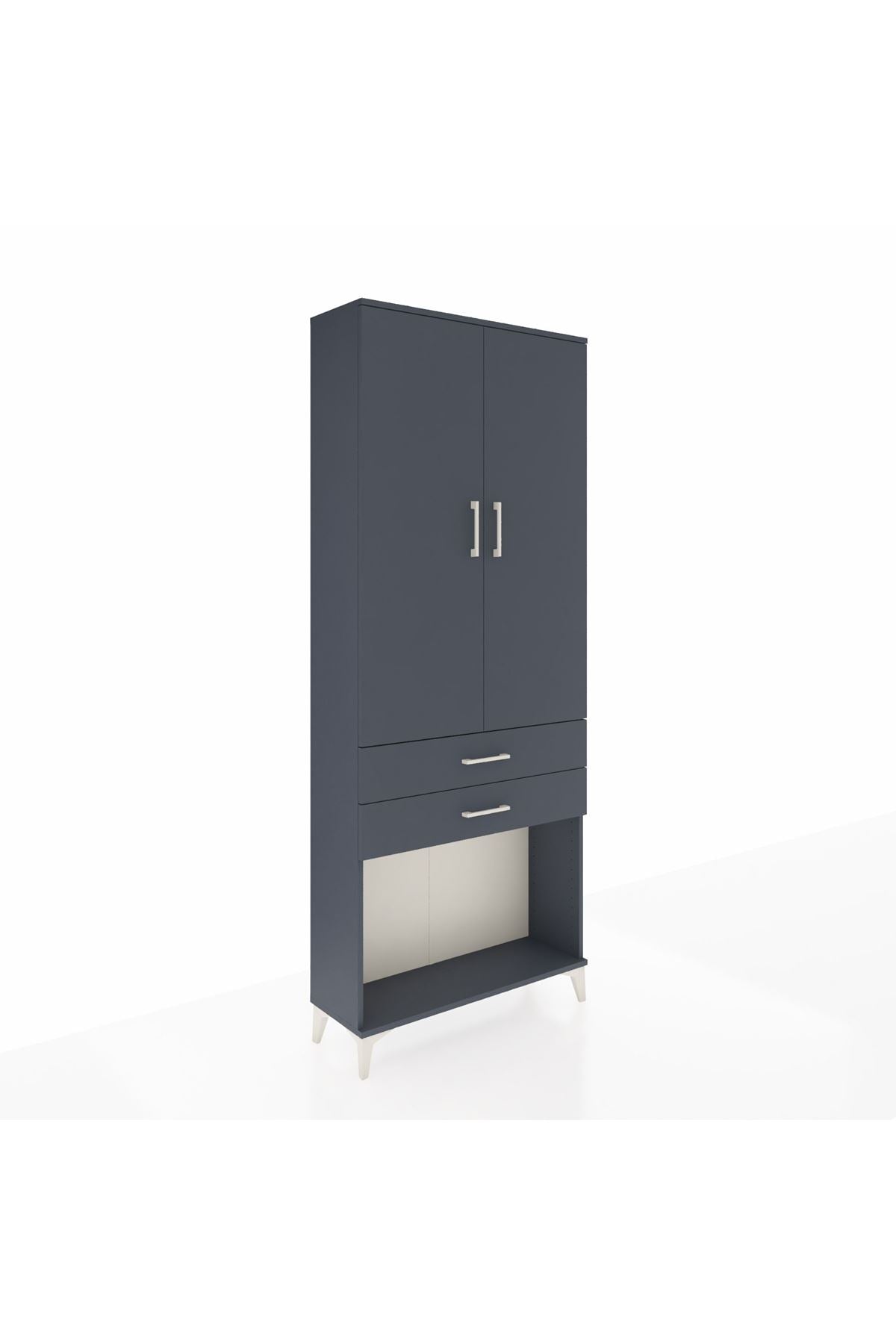 Arges Dolap 2 Raflı 2 Çekmeceli Tek Askılı 88x30x221 - S30M118V5A