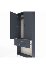 Arges Dolap 2 Raflı 2 Çekmeceli Tek Askılı 88x30x221 - S30M118V5A