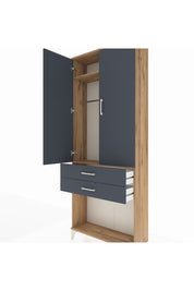 Arges Dolap 2 Raflı 2 Çekmeceli Tek Askılı 88x30x221 - S30M118V8A