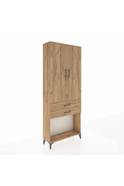 Arges Dolap 2 Raflı 2 Çekmeceli Tek Askılı 88x30x221 - S30M118V9A