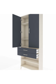 Arges Dolap 4 Raflı 2 Çekmeceli 2 Kapaklı 88x30x221 - S30M119V2A